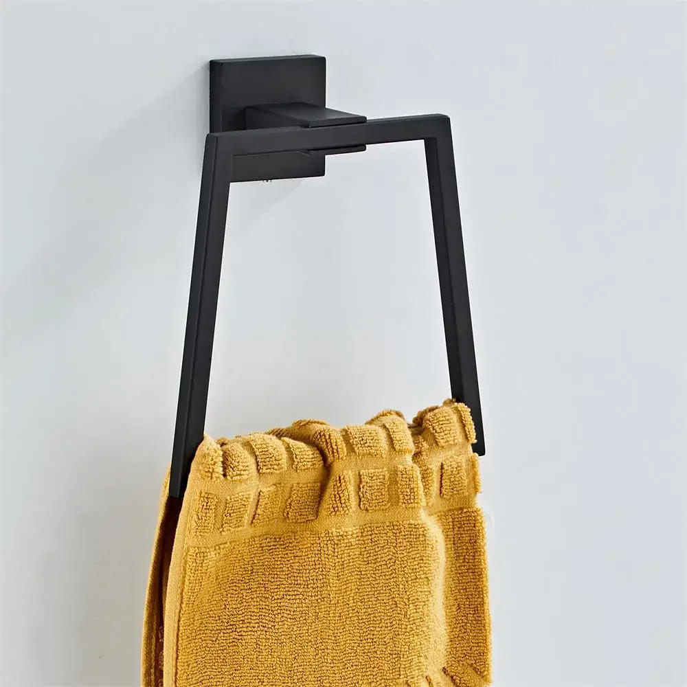 Description Picture 5 of itemNew Black Square 304 Stainless Steel Toilet Paper Holder Bathroom Toilet Paper Holder Sanitary Ware Hardware Hanging Parts