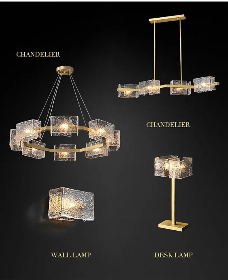 Description Picture 2 of itemModern Led Corrugated Crystal Ceiling Chandeliers Luxury Pendant Light for Living Room Restaurant Hanging Lamp Home Decor Luster