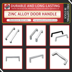 Zinc Alloy U-Shaped Exposed Solid Door Handle Industrial And Commercial Movable Cabinet Door Equipment Box Sturdy
