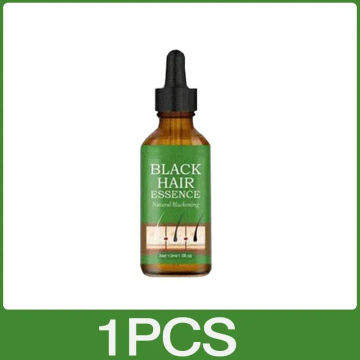 Anti Gray white Hair Serum Remedy treatment White to black repairs natural color Darkening Products