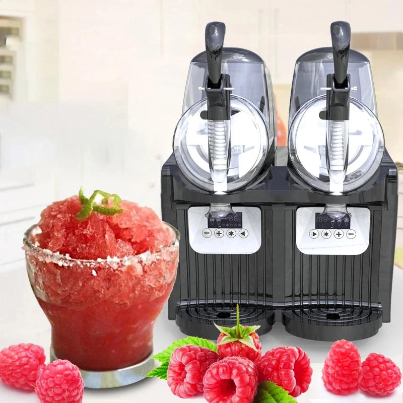 Description Picture 3 of itemCommercial Snow Melting Machine Mini Slush Machine Ice Snow Cold Drink Maker 2 Tank Smoothies Granita Machine