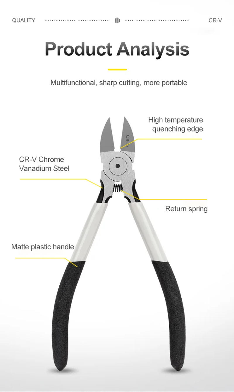 Description Picture 3 of itemYLONDAO Wire Cutters 5/6/8 inch Industrial Grade Scissors Diagonal Pliers Small Pliers for Electricians Repair Hand Tools