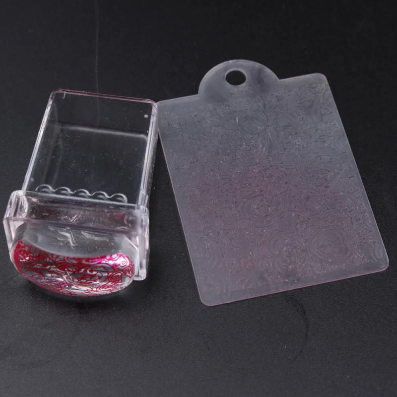 Description Picture 5 of itemSilicone/Rubber Nail Art Stamping Kit Manicure Plate Stamp Nail Art Stamper Scraper Set for Transfer Stamp Plates Image Tools