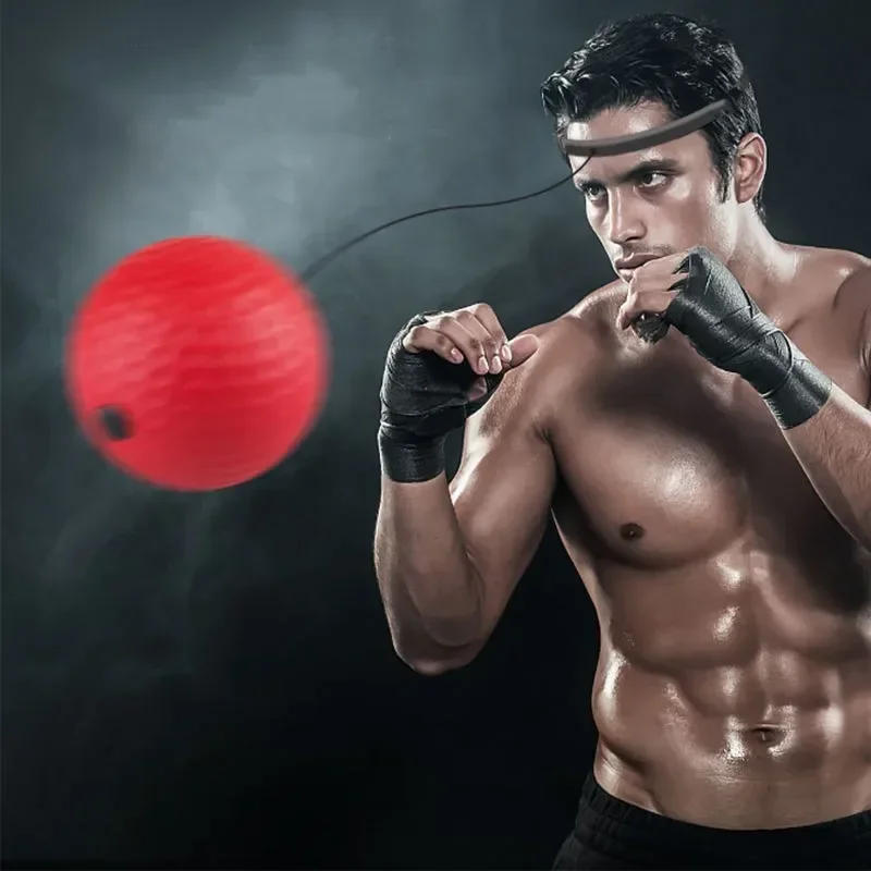 Description Picture 5 of itemBoxing Reflex Ball Headband Boxer Raising Reaction Force Hand Eye Training Set Stress Gym Muay Fitness Exercise