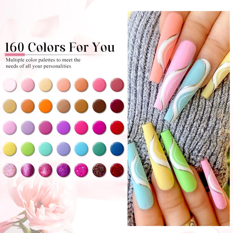Description Picture 3 of item7pc Nail Gel Polish Set DIY Nail Art Design All For Decoration Soak Off UV Gel Long Lasting Manicure Painting Gel Vernis Kits