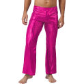 Mens Shiny Sequins Long Pants Disco Dance Pants Party Stage Performance Costume Bell Bottom Pants Elastic Waistband Flared Pants