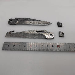Custom Made Replacement VG10 Core Damascus Steel Serrated SAW Blade,Knife Blade and Wire Cutter for Leatherman Surge Modify