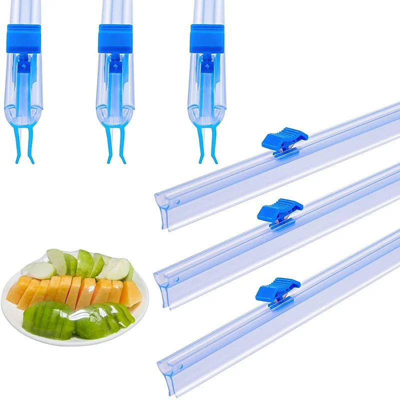 Description Picture 2 of itemReusable Plastic Wrap Dispensers and Foil Film Cutter Food Cling Film Cutter Food Wrap Dispenser Cutter Kitchen Tool Accessories