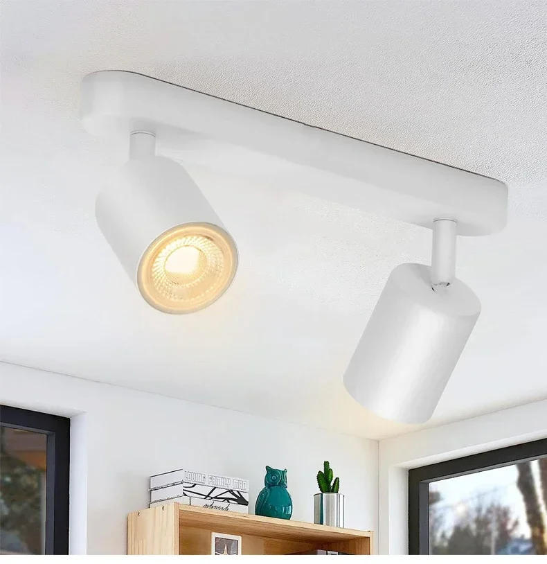 Description Picture 3 of itemNordic Three Head Spotlights LED Ceiling Lights with Adjustable Angle TV Background Wall Ceiling Spotlights