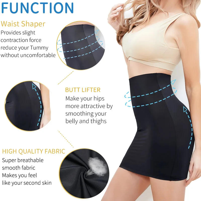 Description Picture 6 of itemWomen Half Slip Shaper Sexy High Waist Trainer Skirts Shapewear MISS MOLY Tummy Control Slimming Underdress Faja Seamless Corset