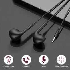 3.5mm In Ear Earphones Wired Headphones with Microphone Stereo Earbuds Sports Headset for Huawei Xiaomi Samsung Phone MP3 MP4