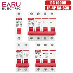 1P 2P 3P 4P DC 1000V MCB Solar Mini Circuit Breaker Overload Protection Switch 6A 10A 16A 20A 25A 32A 40A 50A 63A for PV System