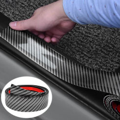 1M Car Rubber Moulding Strip Carbon Fiber Soft Trim Bumper DIY Door Sill Protector Edge Guard Stickers  Styling