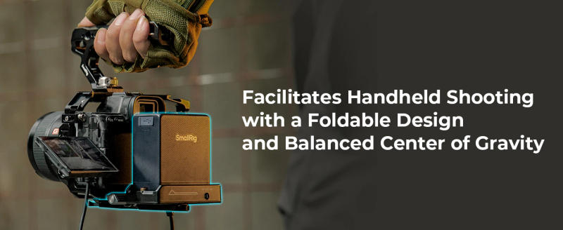 Description Picture 3 of itemSmallRig NP-F Battery Adapter Mount Plate Kit, w Quick Release Plate for Arca-Swiss, Foldable for DSLR & Mirrorless Camera -4696