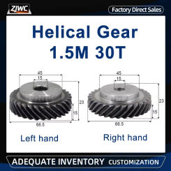 1pc 1.5Mod 30 Teeth 1.5M 30T Left And Right Helical Gear Motor Interlaced Gear 45 Degree left Helical Gear15mm Hole