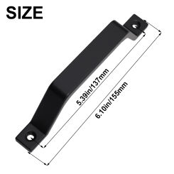 Sliding Barn Door Handle Black Iron Sliding Push Pulls Gate Shed Garage Cabinet Wood Door Handle Alloy Furniture Hardware