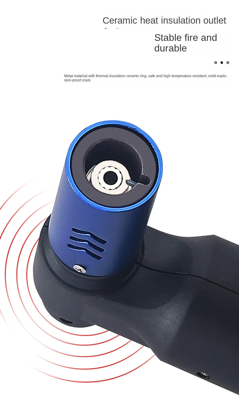 Description Picture 5 of itemSpray Gun Torch Blue Flame Jet Gas Lighter Kitchen Cooking Smoking Accessories Windproof Turbo Jewelry Welding Cigar Lighters