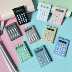 Kawaii Cookie shape Calculator Portable Calculator Students Mini Pocket Exam Calculator 8-digit counter School Office supplies