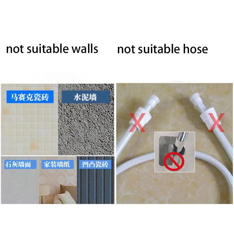 Description Picture 5 of itemprotable white grey Toilet Sprayer shower head plastic self clean Handheld Bathroom wash Bidet Faucet Spray water hose holder