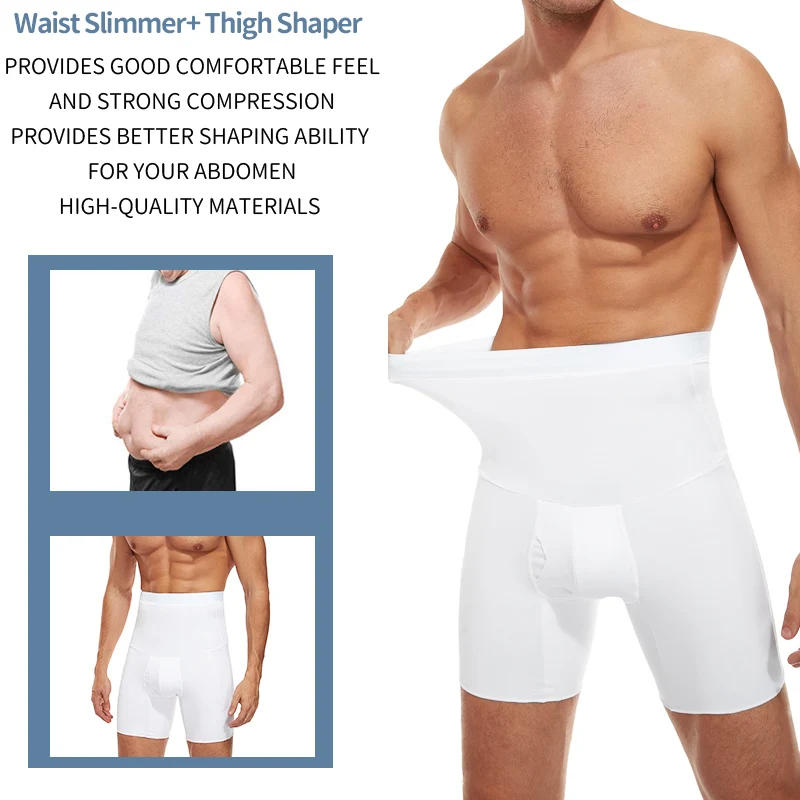 Description Picture 5 of itemMen Body Shaper Tummy Control Compression Shorts Belly Slimming Shapewear Abdomen Reducer Panties Fitness Boxer Pants Underwear