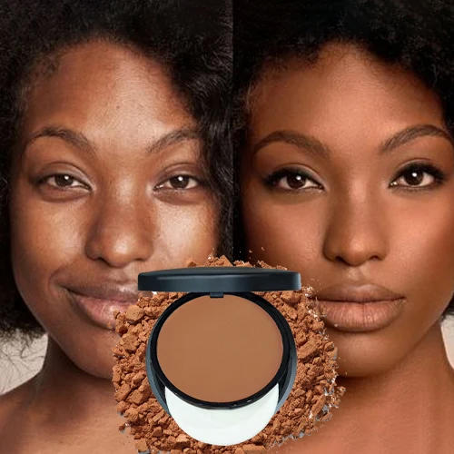Description Picture 6 of item6-color Dark Powder Bronze Powder Dark Skin Foundation Oil Control Concealer Brighten The Face Create 3D Highlight Shadow Makeup
