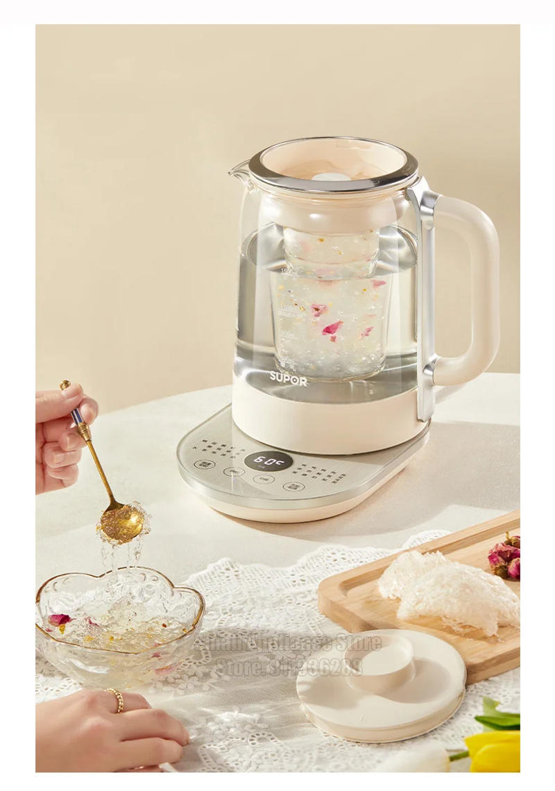 Description Picture 6 of itemSUPOR Household Electric Kettle 1.5L Health Pot With Stew Cup And Filter Multipurpose Kettle High Quality Kitchen Appliances