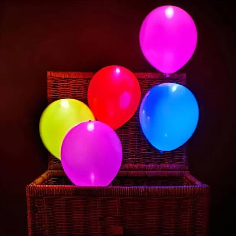 Description Picture 3 of item5/10pcs LED Light Up Balloons Luminous Balloons Glow In The Dark Party Balloon Supplies Birthday Easter Party Wedding Decoration
