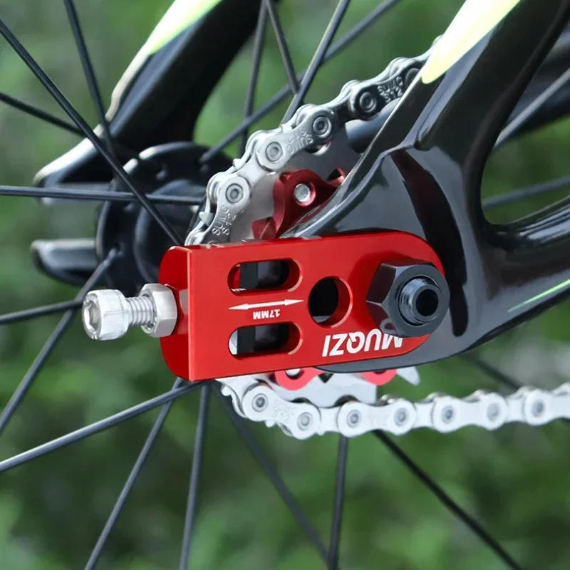 Description Picture 2 of itemAluminum Bicycle Chain Tensioner Single Speed Bike Chain Tension Adjuster BMX Folding Fixed Gear Bike Chain Adjuster