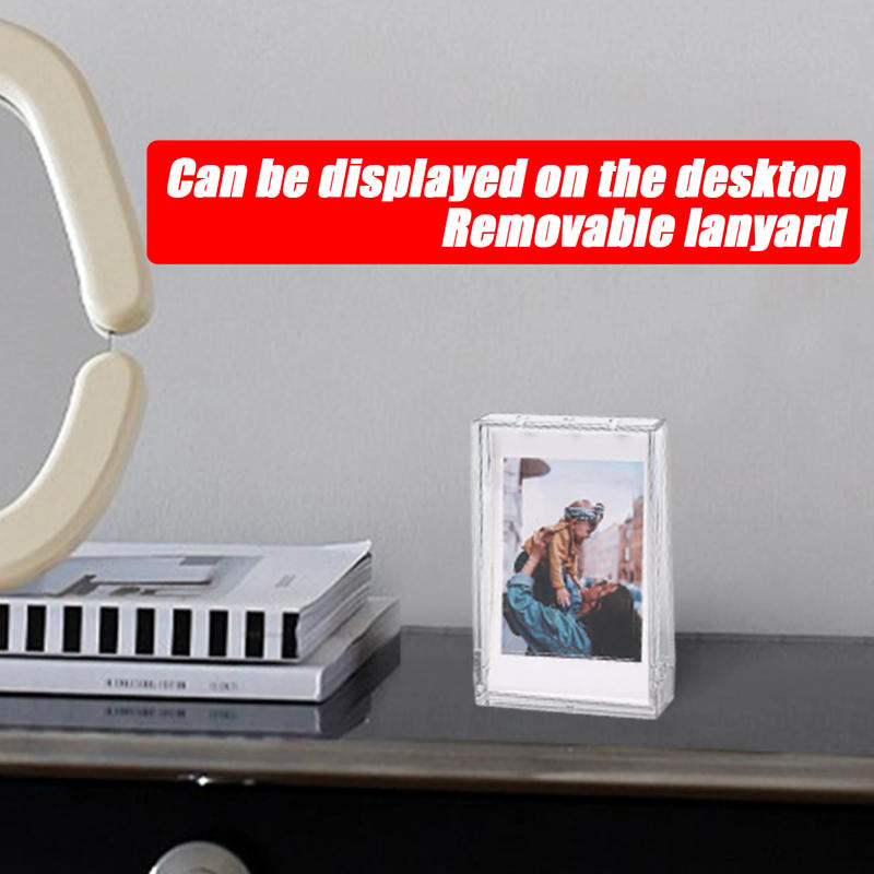Description Picture 5 of itemAcrylic Transparent Ice Cream Desktop Photo Frame With Ianyard, Fuji Film Instax Mini 11 12 9 8 7s 25 50s EVO Mini Film Camera