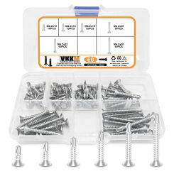 #8 Stainless Steel Flat Head Cross Drill Screw, Self-Drilling Screw, Phillips Drive System For Metal, Wood, Home Repair Projects