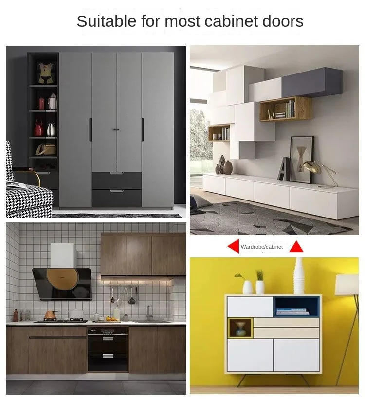 Description Picture 3 of itemAdjustable Steady Stops Buffer Equipment Plastic Furniture Double Magnetic Closer Push To Open Door Rebounder Cabinet Hardware