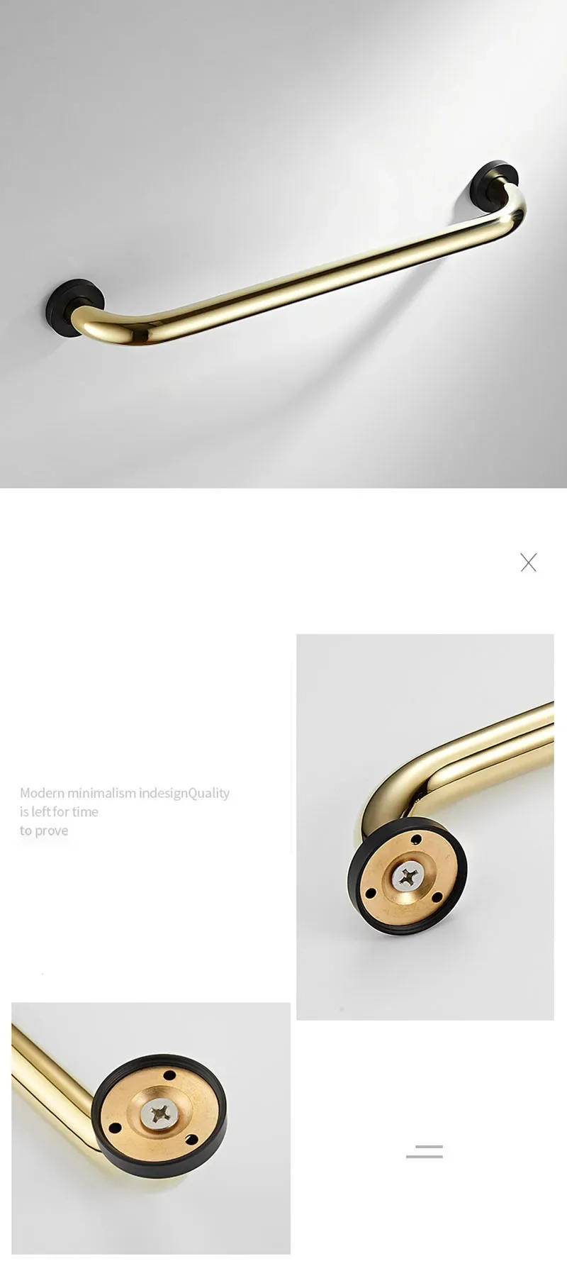 Description Picture 6 of itemLight Luxury Toilet Bathroom Shower Angled Safety Grab Bar Bathtub Handrails Durable Armrest Handle Bathroom Accessories