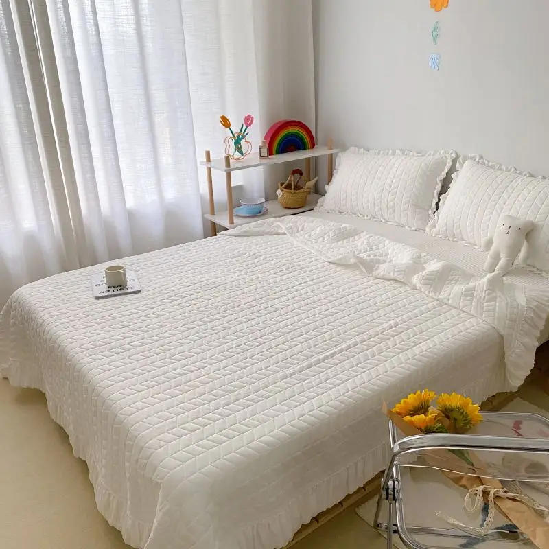 Description Picture 6 of itemKorean Style Quilted Summer Quilt Blanket Lightweight Cooling Air-conditioning Comforter Quilt Soft Thin Quilt Machine Washable