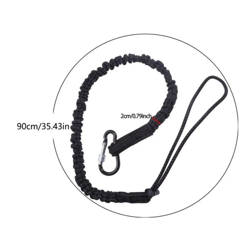 Description Picture 2 of itemExtendable Tool Lanyard with Buckle Strap Portable Anti-Falling Clip Bungee Cord Elastic Abrasion Resistant