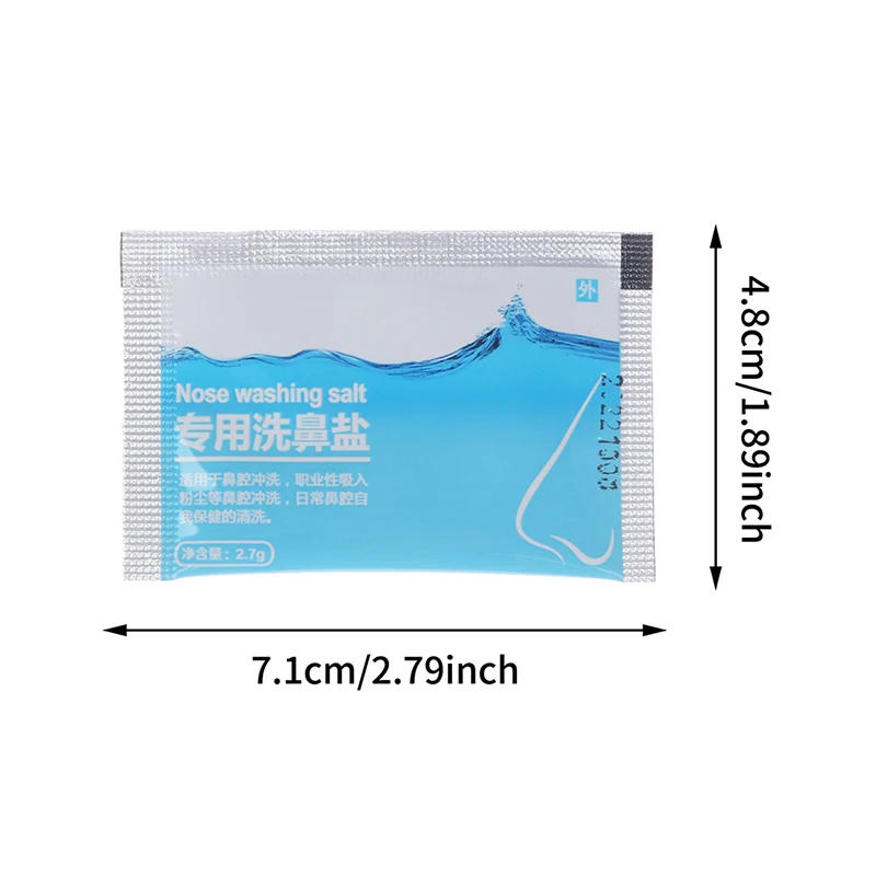 Description Picture 5 of item30pcs Nasal Wash Salt Rinse Mix Allergic Rhinitis Relief Nose Cavity Protector Irrigation 2.7/4.5g Adults Children Nose Cleaner
