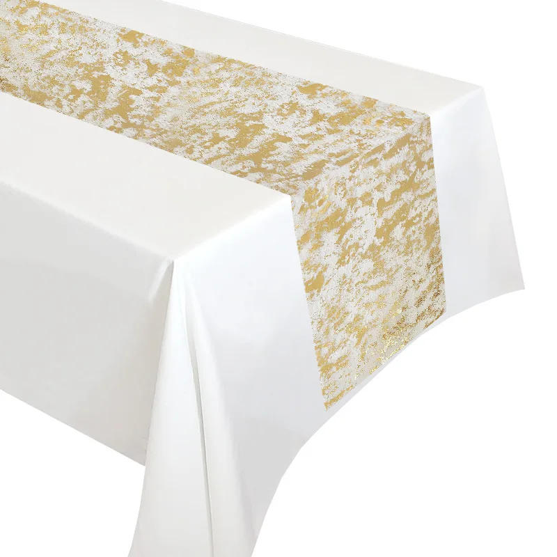 Description Picture 6 of itemGolden Table Runner Wedding Decoration Gold Table Runner Party Goldfoil Mesh Rose Silver Sequin Thin Roll Dining Tablecloth