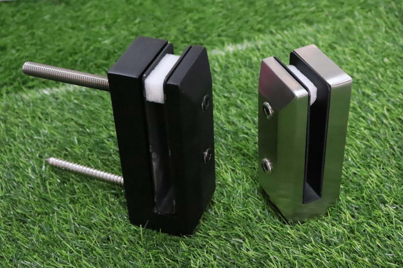 Description Picture 4 of itemZD Pass Test Have In Stock Adjustable Balcony Staircase Composite Stainless Steel Concrete Wall Side Mounted Fixed Glass Spigot