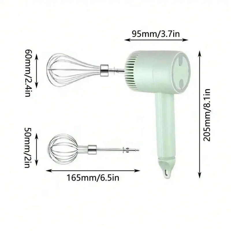 Description Picture 6 of itemUSB Rechargeable MINI Household Cordless Electric Hand Mixer,Handheld Egg Beater With 2 Detachable Stir Whisks
