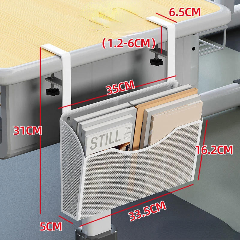 Description Picture 4 of itemPortable Iron Desk Organizer with Adjustable Shelf Hanging Basket for Home Office Storage