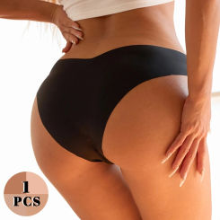 Ice Silk Women's Seamless Underwear V-waist Female Breathable Panties Hot Briefs for Women Soft Ladies Fashion Lingerie Bikini