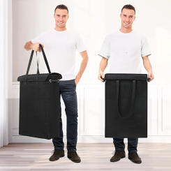 1pc Foldable Slim Laundry Basket With Lid, Dirty Clothes Storage Basket, Organization Bathroom Bedroom Laundry Room Dorm