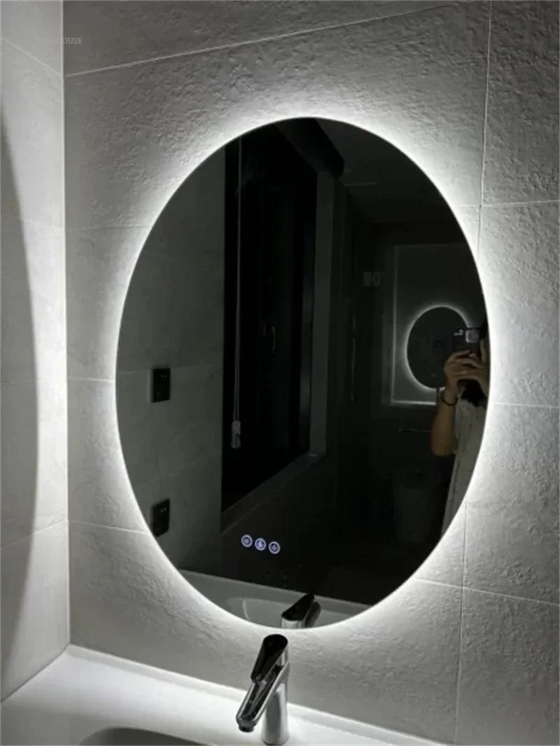 Description Picture 6 of itemSmart Bath Mirrors Touch Screen Anti-fog LED Light Bathroom Mirror Toilet Body Induction Wall-mounted Lighted Makeup Mirror C