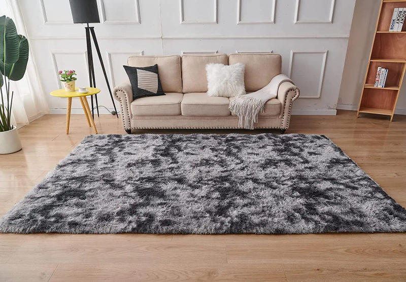 Description Picture 5 of itemGray Carpet for Living Room Plush Rug Bed Room Floor Fluffy Mats Anti-slip Home Decor Rugs Soft Velvet Carpets Kids Room Blanket