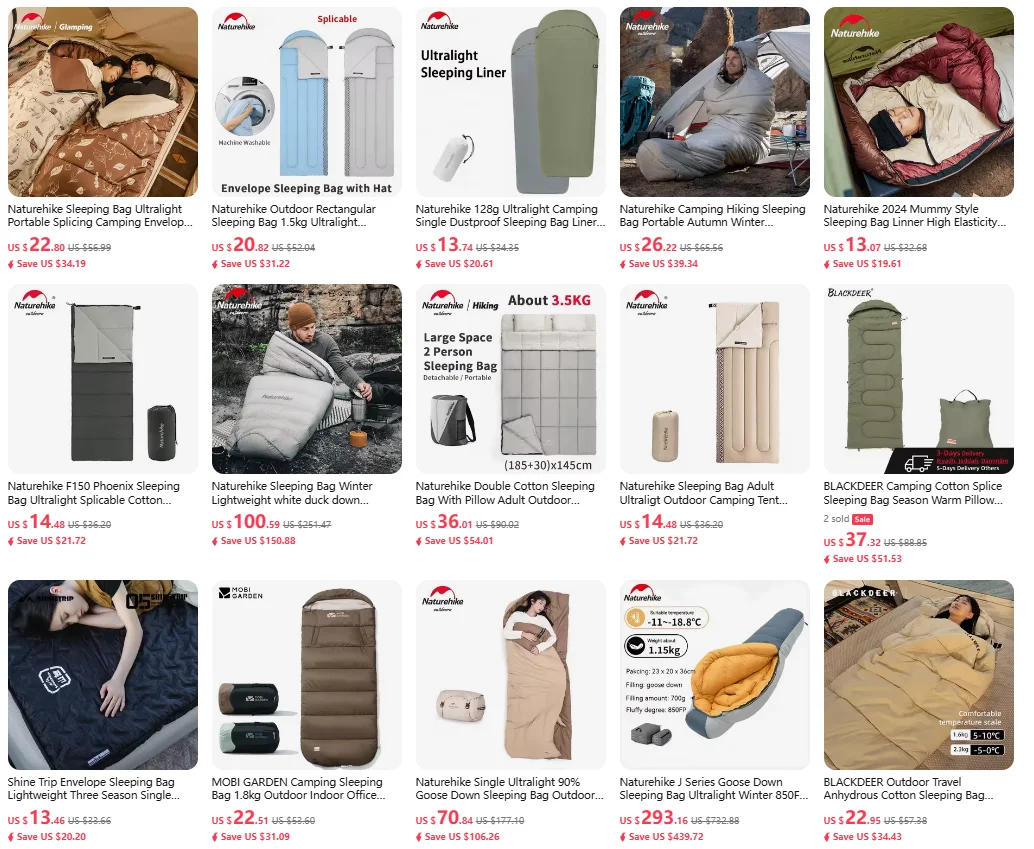 Description Picture 5 of itemAEGISMAX Wind Hard Twilight 10D -5 Degree 800FP Down Sleeping Bag Ultralight Camping Quilt Sleeping Bag Winter Hiking Equipment