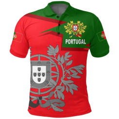 Cool Summer 3D Portugal Flag Emblem Printing Polo Shirt Portugal Coat Of Arms Graphic Plo Shirts Vintage Clothing Polos Clothes