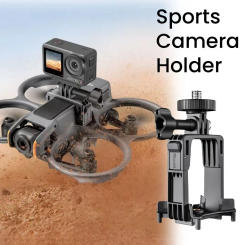 New Black Action Camera Mount Portable ABS Action Camera Connection RC Drone Accessories Sports Camera Holder for DJI Avata 2