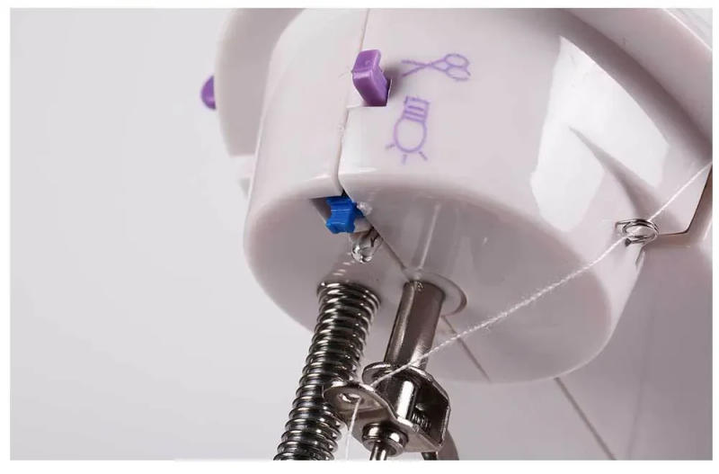 Description Picture 6 of itemMini Electric Sewing Machine Home Small Double Speed Household Portable Night Light Foot Pedal Straight Two Thread Beginner Kit