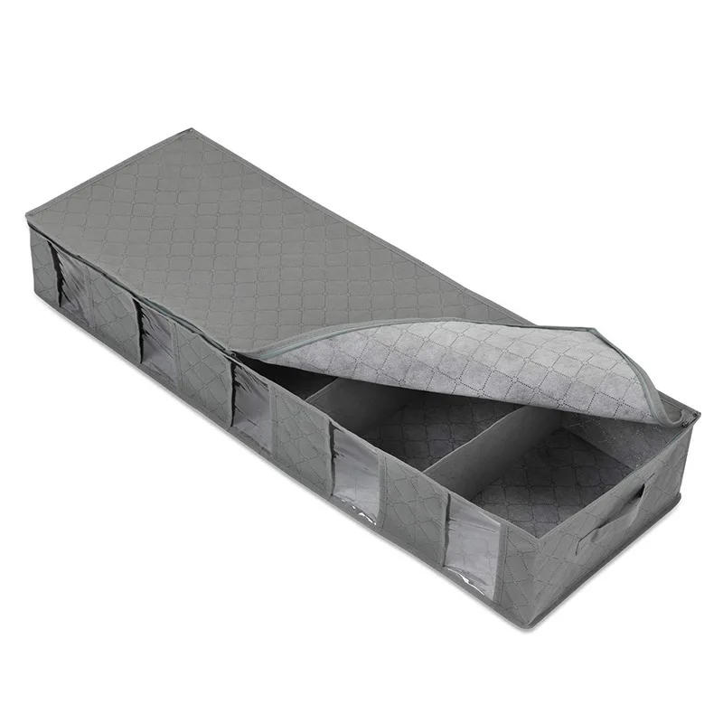 Description Picture 6 of item1pc Clothing Storage Bag Foldable Underbed Organizing Large Adjustable Compartment Storage Bag for Blanket