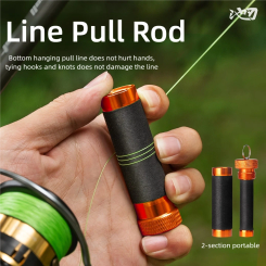 Line Pull Rod Aluminum Alloy，Rubber Anti-Slip，Snag Line Pulling/Hook Tying & Knotting，Hand & Line Protection Fishing Tools