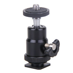 Aluminum Flash Bracket Holder 1/4 Hot Shoe Adapter Flash Tripod Bracket with Lock Camera Accessories 360 Degree for GOPRO